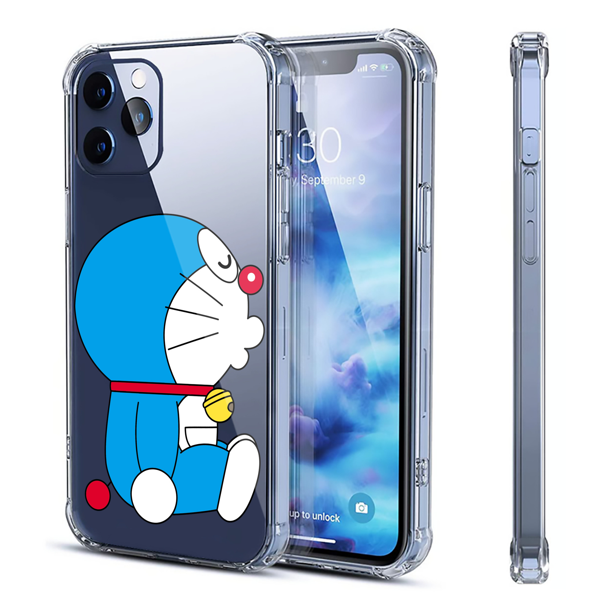 （画像用） ドラえもん Doraemon 【iPhone 12シリーズ対応】透明スマホケース（クリアソフトケース）